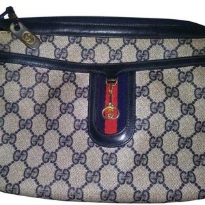 Authen GUCCI~SHERRY LINE~ Navy shoulder/ crossbody